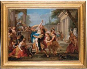 The Rape Of The Sabines by Pompeo Gerolamo Batoni