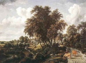 Road on a Dyke 1663 by Meindert Hobbema