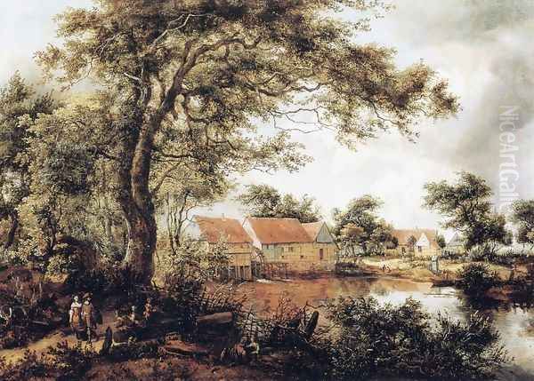 Wooded Landscape with Water Mill - view 1
