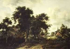 Entrance to a Village ca 1665 by Meindert Hobbema