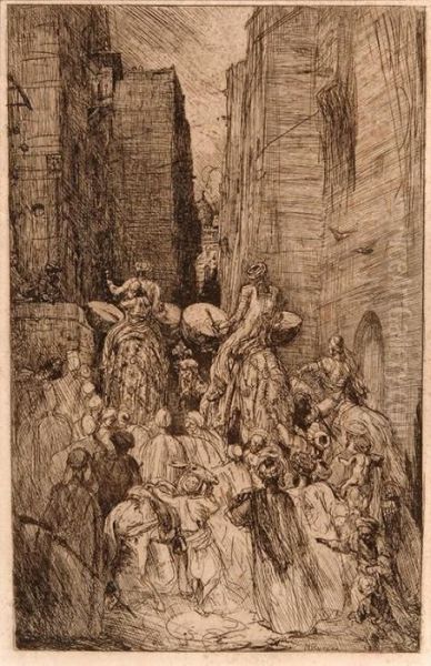 A Marriage Procession With Camels - view 1