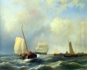 Skirting the Coast on a Breezy Day by Abraham Hulk Snr