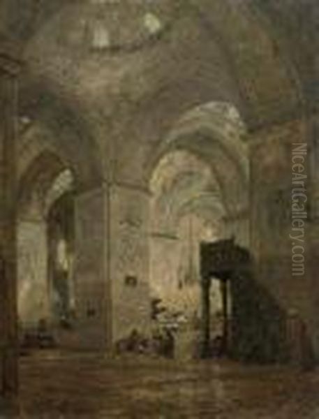 Oosterse Moskee: Interior Of The Ulu Mosque In Bursa, Turkey - view 1