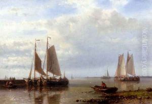 Shipping In A Calm Estuary
