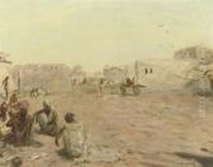 A Street In Gwalior, India by Marius Bauer