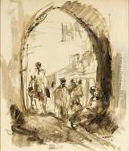 Oriental Scene by Marius Bauer