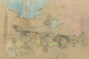Market In Constantinople - A Study by Marius Bauer