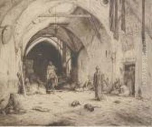 A Bazaar In Damascus (van Wisselingh 237) by Marius Bauer