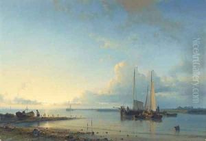 Shipping in a calm 3 by Abraham Hulk Snr