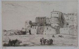 A Fort At Agra by Marius Bauer