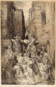 Een Huwelijksoptocht Met Kamelen In Cairo by Marius Bauer