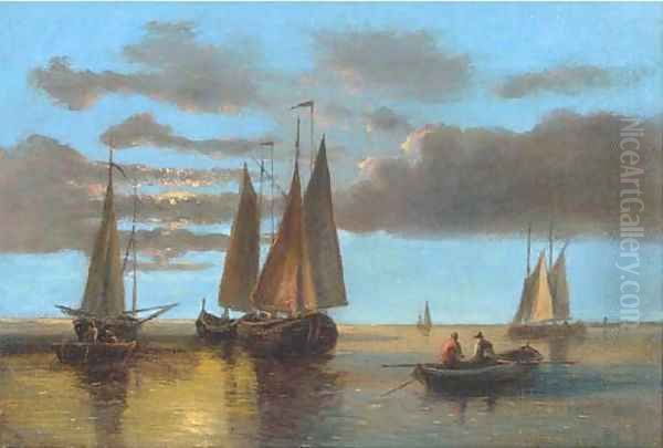 Fishing boats on the Scheldt - view 1