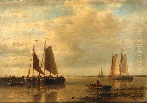 Fishing boats in an estuary - view 1