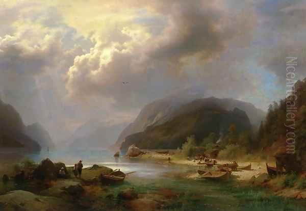 Alpine Lake Scene - view 1