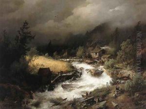 The Old Water Mill by Herman Herzog