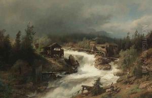 Spring at the Mill by Herman Herzog