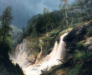 Western Waterfall by Herman Herzog