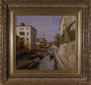 Canal In Venice by Herman Herzog