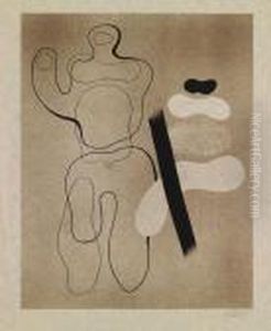 Linienfigur Auf Braun (linie Und Flache, Linien Und Flachenbild)