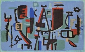 "fries Auf Blau" by Willi Baumeister
