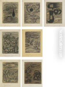 Illustrations For The Poem 'avant La Premiere Journee Du Monde' By Luc Berimont