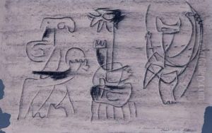 Kegelspiel Und Schankel, Circa 1945-50 by Willi Baumeister