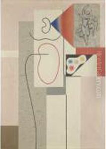 Property From A Private German Collection
Maler Mit Palette (painter With Palette) by Willi Baumeister
