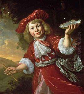 Homo Bulla A Boy Blowing Bubbles by Bartholomeus Van Der Helst