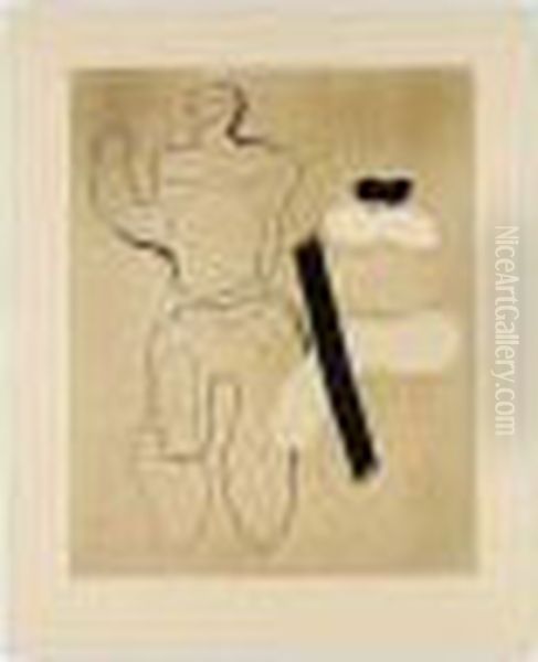Linienfigur Auf Braun - Linie Und Flache (spielmann 91) - view 1