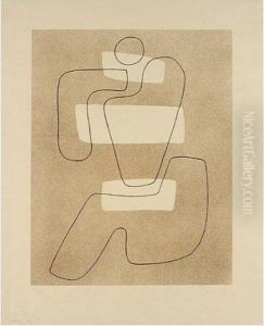 Linienfigur Mit Hellen Flachen (spielmann 89) by Willi Baumeister