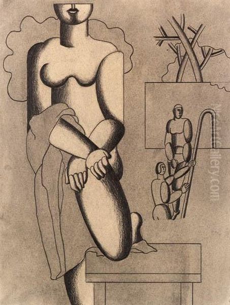 Frau Mit Tuch - view 1