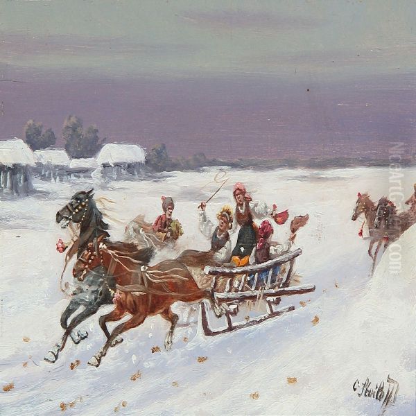 Sleigh Riding In Russia - view 1