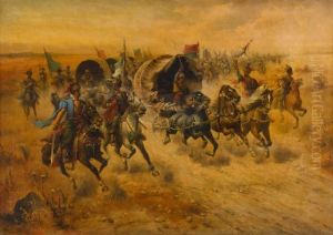 A Band Of Cossacks by Adolf Baumgartner