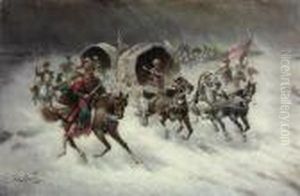Gold Convoy In Siberia by Adolf Baumgartner
