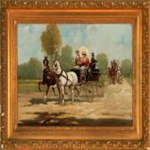 Distinguished Party In A Horse Carriage
