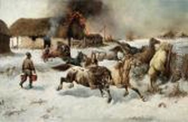 Fire On The Farm
Oil On Canvas - view 1