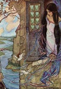 The Lady of Shalott I by Emma Florence Harrison