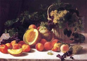 Still Life with Basket of Grapes by George Hetzel