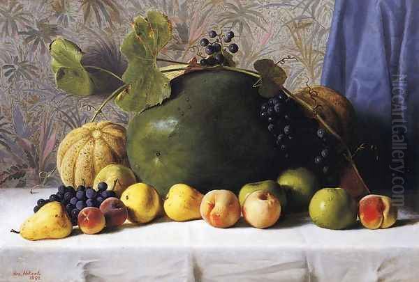 Watermelon, Cantaloupes, Grapes and Apples - view 1