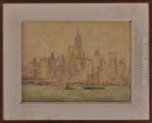 New York Harbor Scene by Reynolds Beal