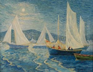 Moonlit Harbor by Reynolds Beal