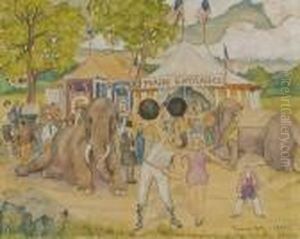 Circus Scene by Reynolds Beal