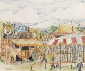 Circus Scene by Reynolds Beal