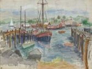 Overlooking East Gloucester, Mass. by Reynolds Beal