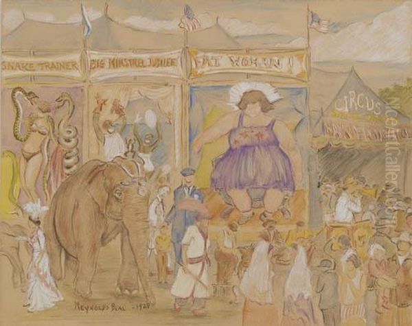 Snake Trainer, Big Minstrel Jubilee, Fat Woman - view 1