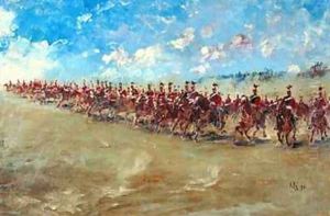 16th Lancers advancing at a gallop by Edward Matthew Hale
