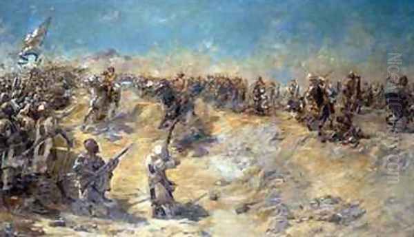 Charge of the 21st Lancers at the Battle of Omdurman on 2nd September 1898 - view 1