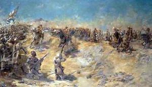 Charge of the 21st Lancers at the Battle of Omdurman on 2nd September 1898 by Edward Matthew Hale