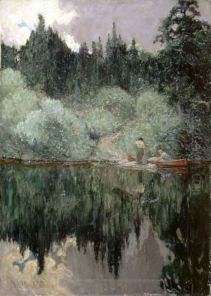 Clearing After Rain, Maganatawan River, Ontario, 1910 - view 1
