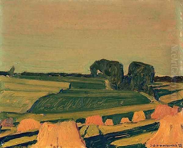 In a Wheat Field, Evening Shadows - view 1